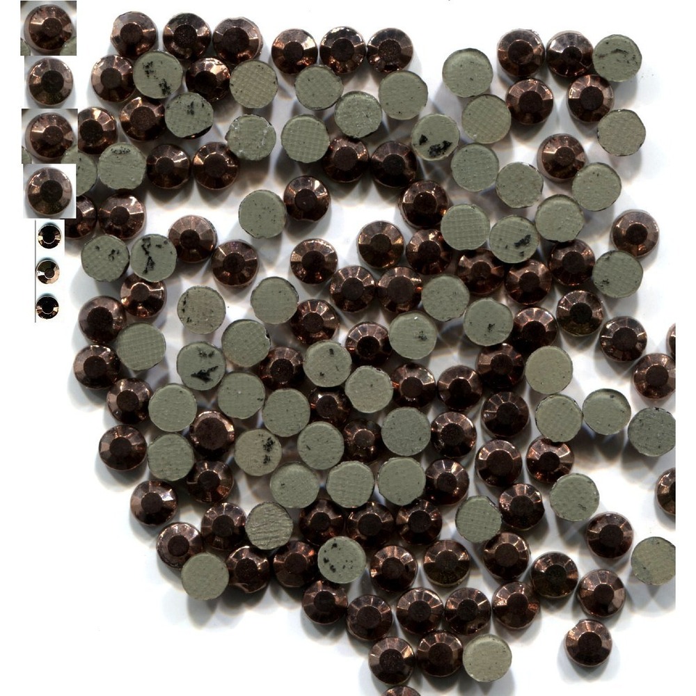 Rhinestones 2mm 6ss COPPER HEMATITE  Hot‎ Fix iron on  2 Gross  288 Pieces